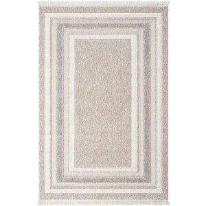 Cool Halı Mikasa Mks 04 Bej Gri Yumuşak Dokulu Halı Kilim Salon Koridor Kesme Dokuma Makine Halısı