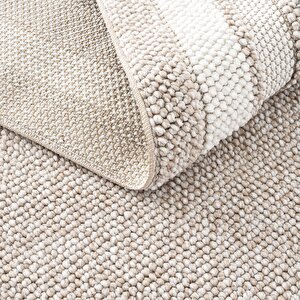 Cool Halı Mikasa Mks 04 Bej Gri Yumuşak Dokulu Halı Kilim Salon Koridor Kesme Dokuma Makine Halısı
