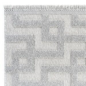 Oscar 7509 Gri Hav Toz Vermez Hasır Dokulu Salon Mutfak Koridor Halısı 160x300 cm