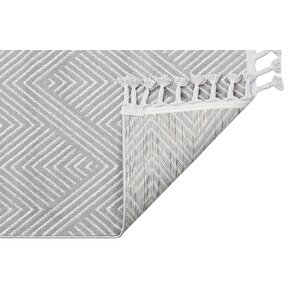 Cool Halı Scape 01 Gri Beyaz Salon Halısı Hav Vermez Yumuşak Dokulu Koridor Halısı Kesme Yolluk