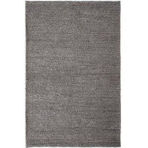 Tessa Koyu Gri Jüt El Dokuma Doğal İplik Örgü Hasır Halı Naturel Jüt Kilim 80x150 cm