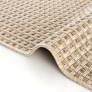Cool Halı Milano 667 Kahve Hasır Doku Halı Kilim Salon Koridor Kesme Yolluk Dokuma Makine Halı