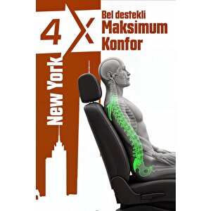 Fiat Albea Uyumlu Lüx Deri Süet Oto Koltuk Kılıfı Ön Arka Takım Premium Kahverengi Siyah
