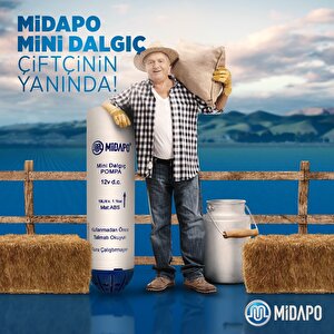 Midapo 12 V Çakmaklı Küçük Dalgıç Pompa Su Pompası Mazot Pompası