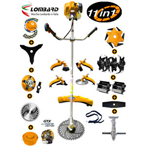 İtalia Turbo Series Lyts-11 İn Yan Tipi Benzinli Tırpan + Akrobat Çapa Aparatı + Toprak Eşeleme Aparatı + Full Set Hediyeli
