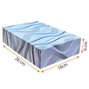26x18x6cm Karton Kutu 100ADET Desenli-Kilitli | E-Ticaret-Kargo-Hediye Kutusu Beyaz-Kraft 100 Adet
