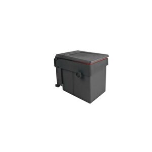 Kapağa Monte Çöp Kutusu Antrasit 15 Litre, Dolap Kapak Ölçüsü Minimum 45 Cm.