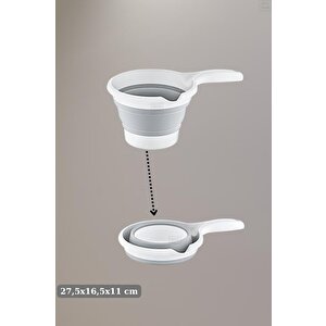 4'lü Banyo Seti Bpa Free 80 Litre Çamaşır Sepeti Katlanır Sele-su Kovası Ve Maşrapa