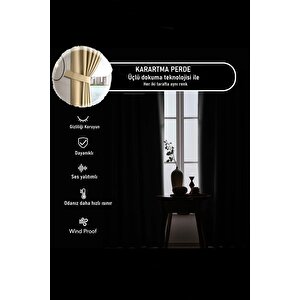 Taç Bej Blackout Karartma Perde - Isı Yalıtımlı