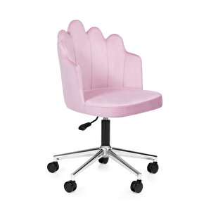 Işıltı Ofis/çalışma Sandalyesi Pembe