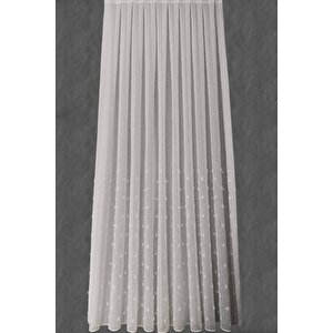 İskandinav Lena Keten Tül Perde Sık Pile 275x220 cm