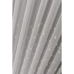 İskandinav Lena Keten Tül Perde Sık Pile 325x200 cm