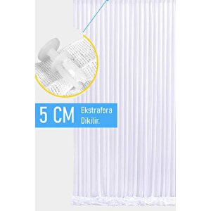 Taç 4 Katmanlı Beyaz Güneşlik Perde - Toz Önleyici, Ses Yalıtımı, Sıcak Ve Soğuk Yalıtımı