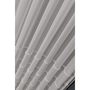 İskandinav Luna Keten Tül Perde Sık Pile 250x260 cm