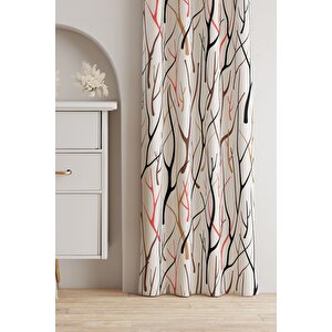 Ays Home Oturma Odası Desenli Fon Perde