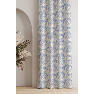 Ays Home Siyah Blue  Odası Fon Perde