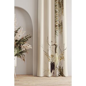 Ays Home Sarmaşık Desenli Fon Perde