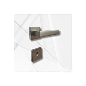 Lusso Inox Kare Rozetli Kapı Kolu Lüks Oda Kapı Kolu