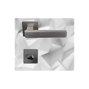 Lusso Inox Kare Rozetli Kapı Kolu Lüks Wc Kapı Kolu