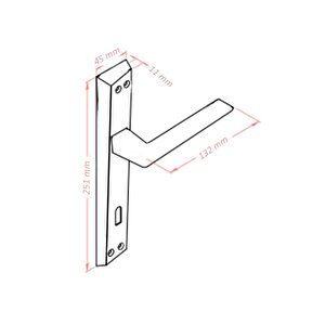 Lusso Si̇yah Aynalı Kapı Kolu Oda Kapı Kolu