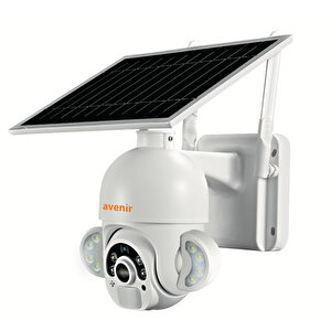 Av-s420 Solar Panelli Dış Mekan Ptz 360 Dönebilen Akıllı Wifi Kamera - App Kontrol -