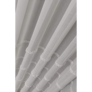 Taç İskandinav Luna Keten Tül Perde Sık Pile