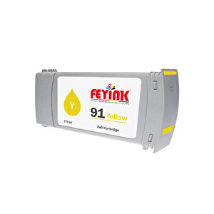 ® Hp 91 Yellow (y) Muadil Feyink Kartuş 775ml Designjet Z6100