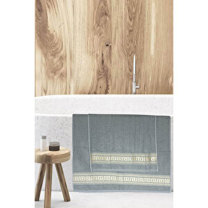 2 Parça Banyo Havlu Seti Helen %100 Pamuklu 70x140 Cm Gri Gri