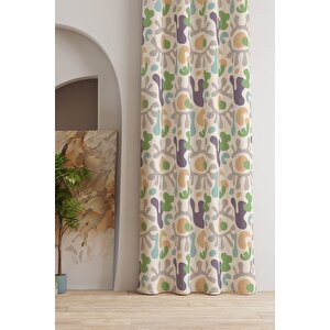 Ays Home Pastel Renk Soyut Fon Perde