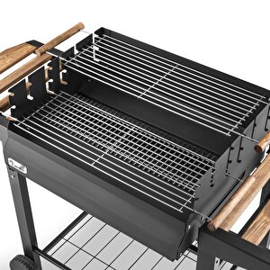 The Favilla Grillchi Standlı Yükseklik Ayarlı Çift Izgara Barbekü Mangal