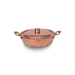 Cobper Premium Collection Kumolu Bakır Kapaklı Tava 24cm
