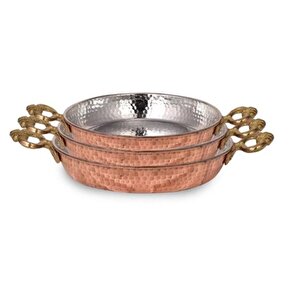 Cobper Premium Collection 3’lü Mgs Bakır Sahan Seti 14-16-18cm
