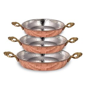 Cobper Premium Collection 3’lü Mgs Bakır Sahan Seti 14-16-18cm