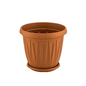 Sy-5703 3,5 Litre Plastik Ürgüp Saksı Kahverengi
