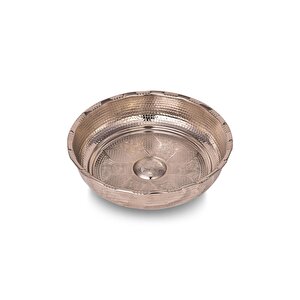 Cobper Premium Collection Gün Bakır Hamam Tası 18cm Nikel