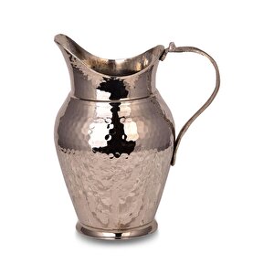 Cobper Premium Collection İçim Bakır Büyük Sürahi Nikel El Dövmesi