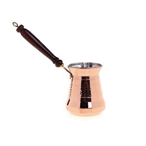 Cobper Premium Collection Roman Bakır Cezve 350ml Ahşap Kulp
