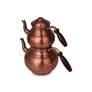 Cobper Premium Collection Teatime Bakır Çaydanlık Orta Boy Oksit