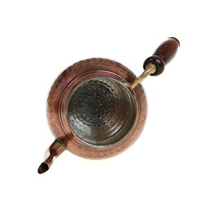 Cobper Premium Collection Teatime Isıtıcılı Kalın Bakır Çaydanlık Orta Boy