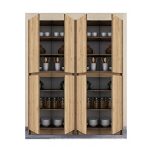 Voltra Meşe Patentli̇ Çok Amaçli Dolap, Mutfak Dolabi, Banyo Dolabi, Ki̇ler Dolabi, Ayakkabilik Meşe
