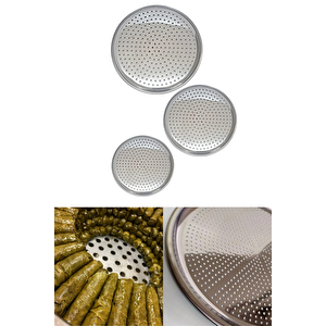 24 Cm Paslanmaz Çelik Oval Delikli Model Tepsi Sarma Dolma Altlığı Pide Pizza Mutfak Tepsisi