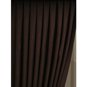 Keten Fon Perde Pilesiz Acı Kahve