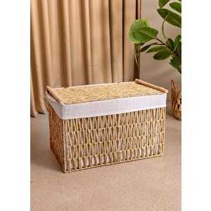 The Mia Cesta Hasır Organizer Sepet Naturel 57x36x37 Cm