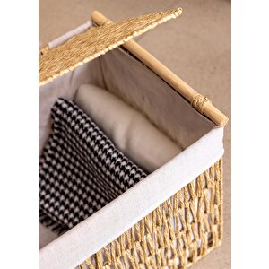 The Mia Cesta Hasır Organizer Sepet Naturel 57x36x37 Cm