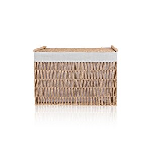 Cesta Hasır Organizer Sepet Naturel 62x42x42 Cm