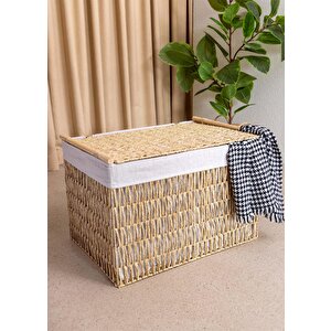 The Mia Cesta Hasır Organizer Sepet Naturel 62x42x42 Cm