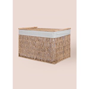 The Mia Cesta Hasır Organizer Sepet Naturel 62x42x42 Cm