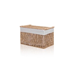 Cesta Hasır Organizer Sepet Naturel 52x30x32 Cm