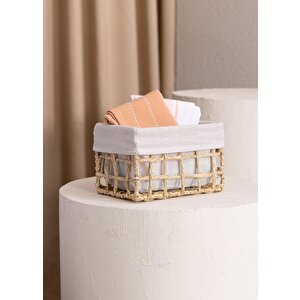 Braid Hasır Organizer Sepet Naturel 22x14x13 Cm