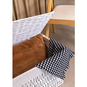 The Mia Cesta Hasır Organizer Sepet Beyaz 57x36x37 Cm